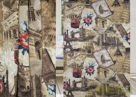 Ткани портьерные Печать Жаккард GL PP1114-1/150 P Pech