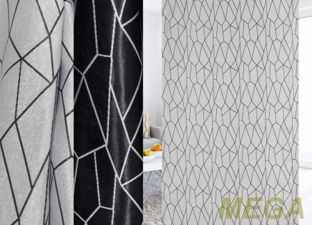 Ткани портьерные Жаккард Блэкаут HT S 6739-black/280 Bl
